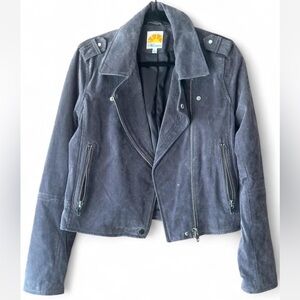 C&C California Women's Black Suede Leather Jacket